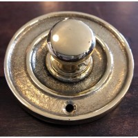 Simple Round Bell Pull - Brass - Mechanical - Unsprung